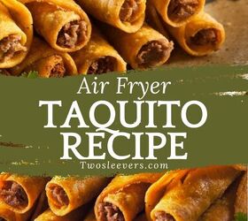 air fryer taquitos how to make taquitos in an air fryer, Air Fryer taquitos pin with text overlay