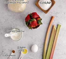 strawberry rhubarb slab pie perfect for a crowd, Strawberry Rhubarb Slab Pie Ingredients