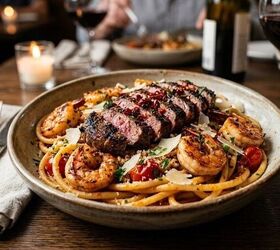 Calabrian Steak And Shrimp Bucatini Recipe