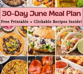 the best no bake tiramisu cheesecake cups mini dessert in jars, une dinner meal plan collage featuring 30 family friendly recipes for the month