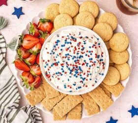 Easy Red White and Blue Funfetti Cake Dip Recipe