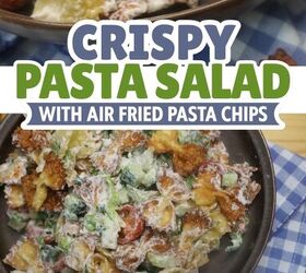 viral crispy pasta salad easy crispy pasta salad recipe, Crispy Pasta Salad Pin with text overlay