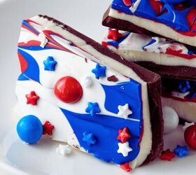 red white and blue chocolate bark, red white and blue chocolate bark