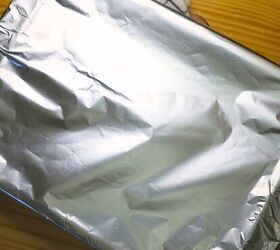 viral stick of butter rice easy baked butter rice recipe, Overhead image of a baking dish covered with foil