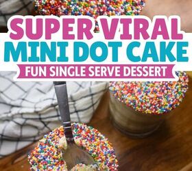 dot cakes easy viral mini dot cake recipe, Mini Dot Cakes Pin with text overlay