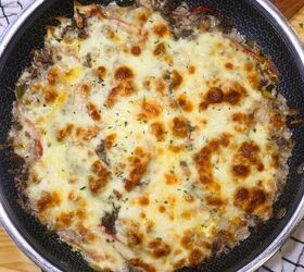 Ground Beef Cheesesteak Casserole Recipe | Low Carb Meal
