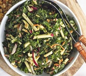 Easy Kale Apple Salad With Lemon Miso Dressing