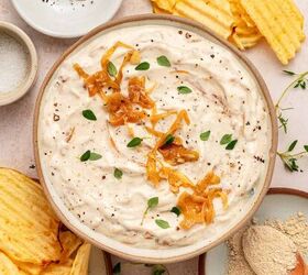 Greek Yogurt French Onion Dip With Real Caramelized Onions