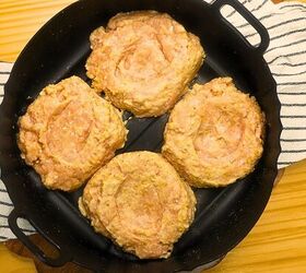 chicken teriyaki burgers air fryer chicken teriyaki burger recipe, Uncooked chicken teriyaki burger patties in an air fryer basket