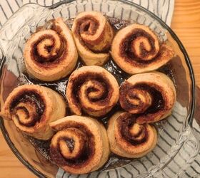 cottage cheese cinnamon rolls high protein cinnamon rolls, Baked cottage cheese cinnamon rolls in a glass baking dish