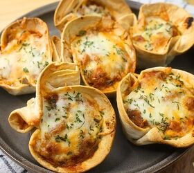 low carb lasagna cups easy keto lasagna cups recipe, Close up image of low carb lasagna cups on a cup