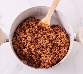 rice krispie turkey leg treats using pretzel bones, Rice Krispies cereal stirred into the chocolate marshmallow mixture