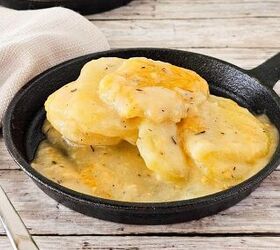 This recipe mixes soft Yukon Gold potatoes with a yummy, dairy-free, creamy sauce