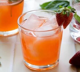 Refreshing & delicious, this no-fuss cocktail tastes like a spiked strawberry lemonade