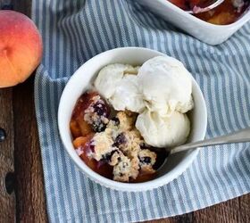 Once you've tasted this blueberry biscuit topping, you'll never make peach cobbler the same