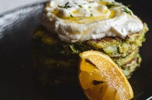 All of the gourmet flavors in this savory dish were inspired by a cheesecake recipe