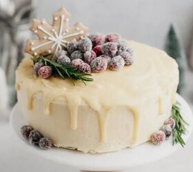 Presenting the peppermint eggnog white chocolate drip cake (surprisingly, only 20 minutes to prep!)