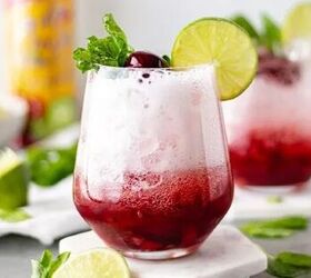 This sparkling, crisp mocktail is the perfect balance of sweet & tart