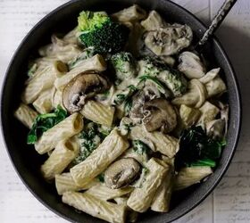 If you're going to indulge in creamy pasta, why not throw in a bit of nutrition (simple & quick!)