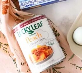 <u>Mix a can of peach pie filling with these 2 ingredients for an insanely easy dessert</u>