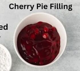 Pour a 12 oz can of cherry pie filling on THIS for a pretty dessert that tastes even better than it looks